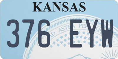 KS license plate 376EYW