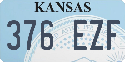 KS license plate 376EZF
