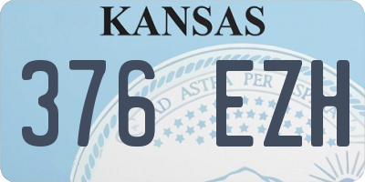 KS license plate 376EZH