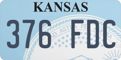 KS license plate 376FDC