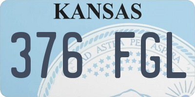 KS license plate 376FGL