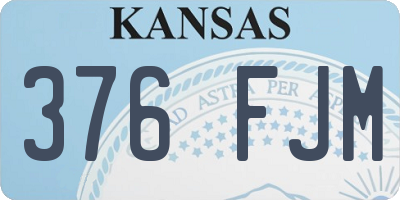 KS license plate 376FJM