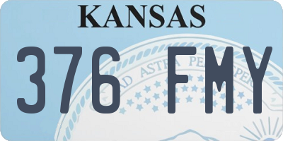KS license plate 376FMY