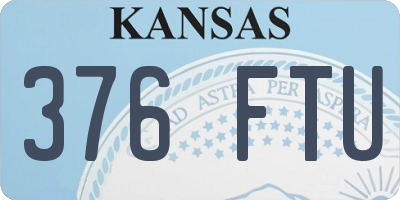 KS license plate 376FTU