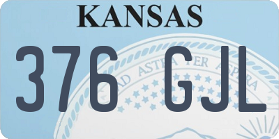 KS license plate 376GJL