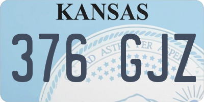 KS license plate 376GJZ