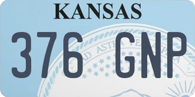 KS license plate 376GNP