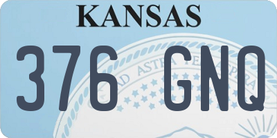 KS license plate 376GNQ