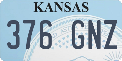 KS license plate 376GNZ