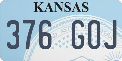 KS license plate 376GOJ