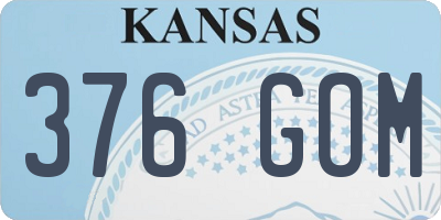 KS license plate 376GOM