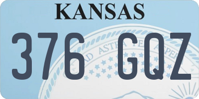 KS license plate 376GQZ