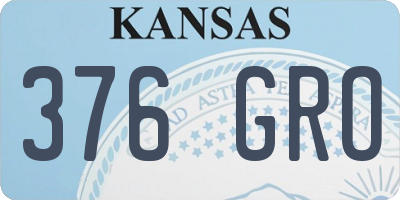 KS license plate 376GRO