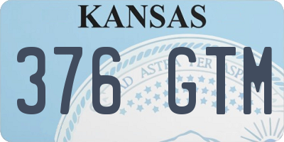 KS license plate 376GTM