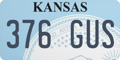 KS license plate 376GUS