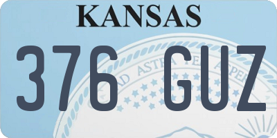 KS license plate 376GUZ