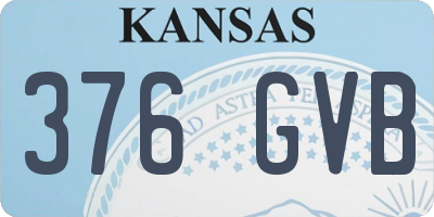 KS license plate 376GVB
