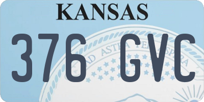 KS license plate 376GVC