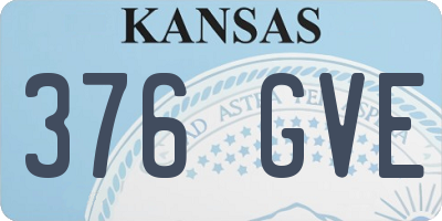 KS license plate 376GVE