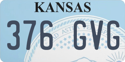 KS license plate 376GVG