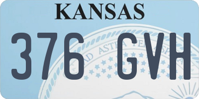 KS license plate 376GVH