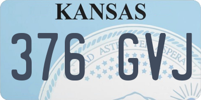 KS license plate 376GVJ