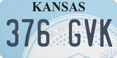 KS license plate 376GVK