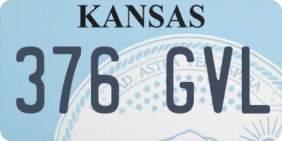KS license plate 376GVL