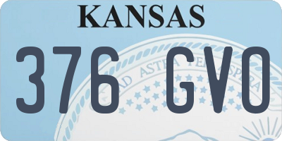 KS license plate 376GVO