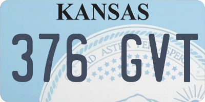 KS license plate 376GVT