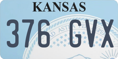 KS license plate 376GVX