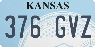 KS license plate 376GVZ
