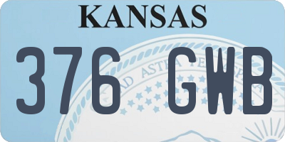 KS license plate 376GWB