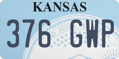 KS license plate 376GWP