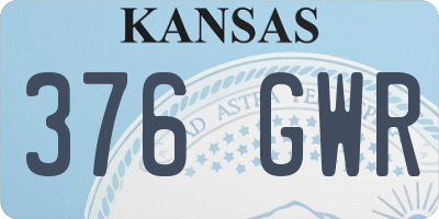 KS license plate 376GWR