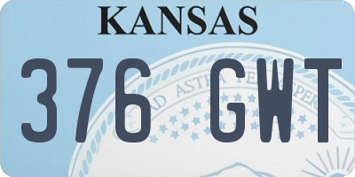 KS license plate 376GWT