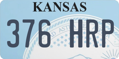 KS license plate 376HRP