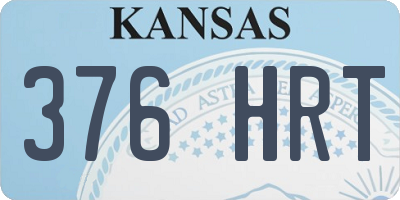 KS license plate 376HRT