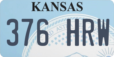 KS license plate 376HRW
