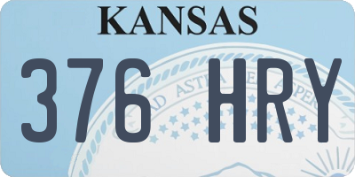 KS license plate 376HRY