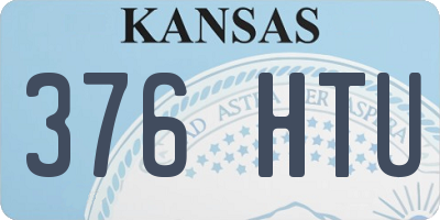 KS license plate 376HTU