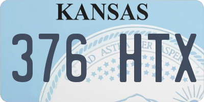 KS license plate 376HTX