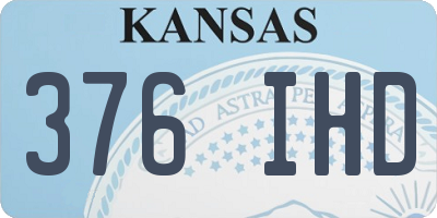 KS license plate 376IHD