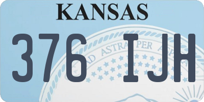KS license plate 376IJH