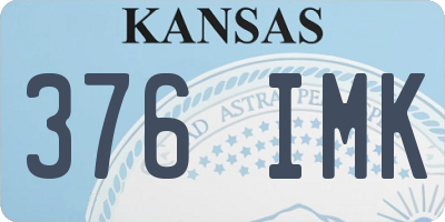 KS license plate 376IMK