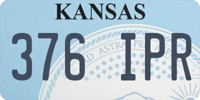 KS license plate 376IPR