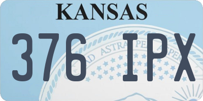 KS license plate 376IPX