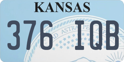 KS license plate 376IQB