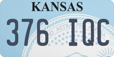 KS license plate 376IQC