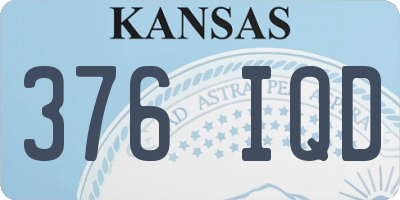 KS license plate 376IQD